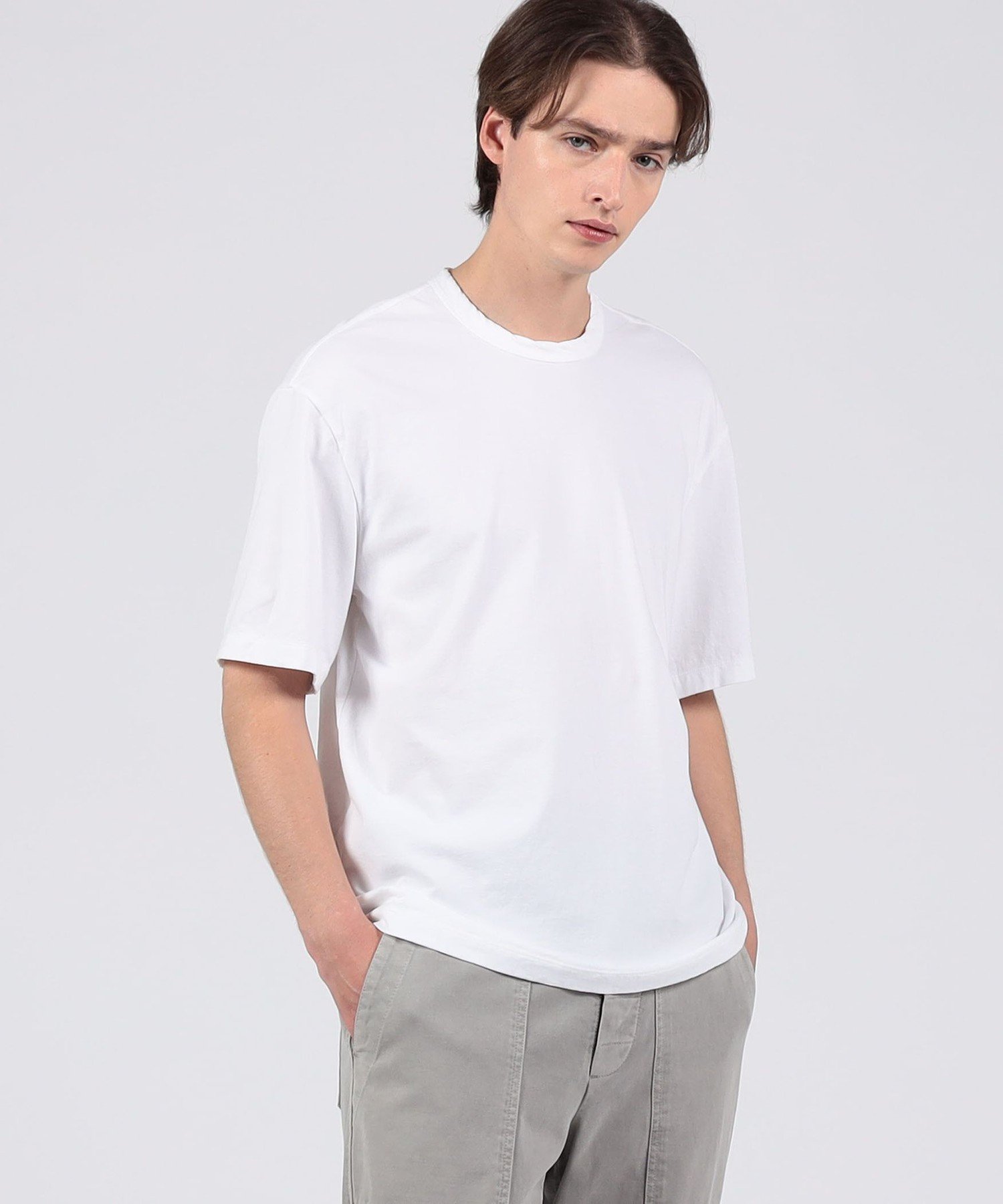 JAMES PERSE ヘビーリュクスジャージー クルーネックTシャツ MLOJ3739 トゥモローランド トップス カットソー・Tシャツ ホワイト ブラック【送料無料】