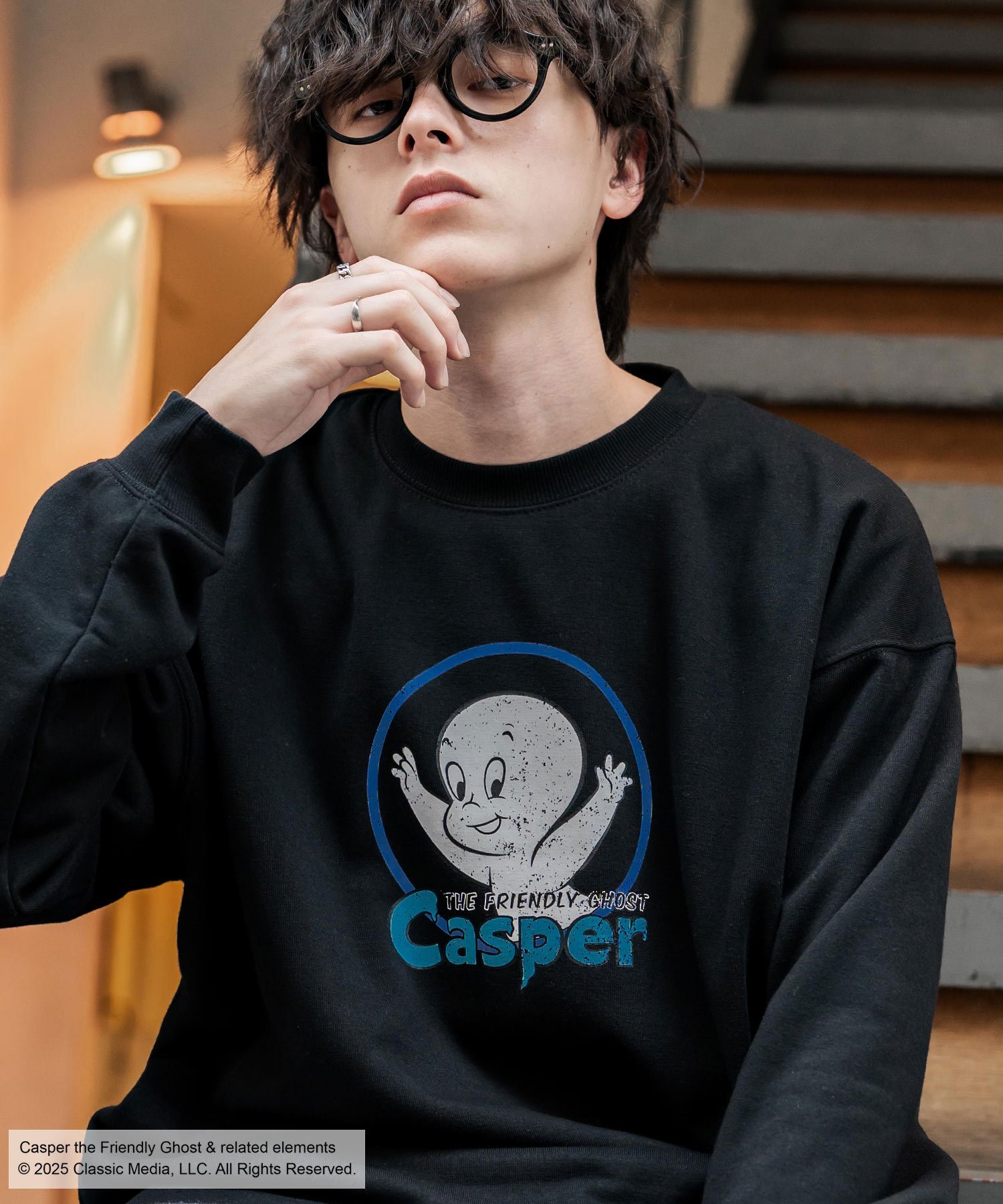 【SALE／10%OFF】Rocky Monroe 別注コラボ オーバーサイズヴィンテージライクグラフィック裏起毛スウェ..