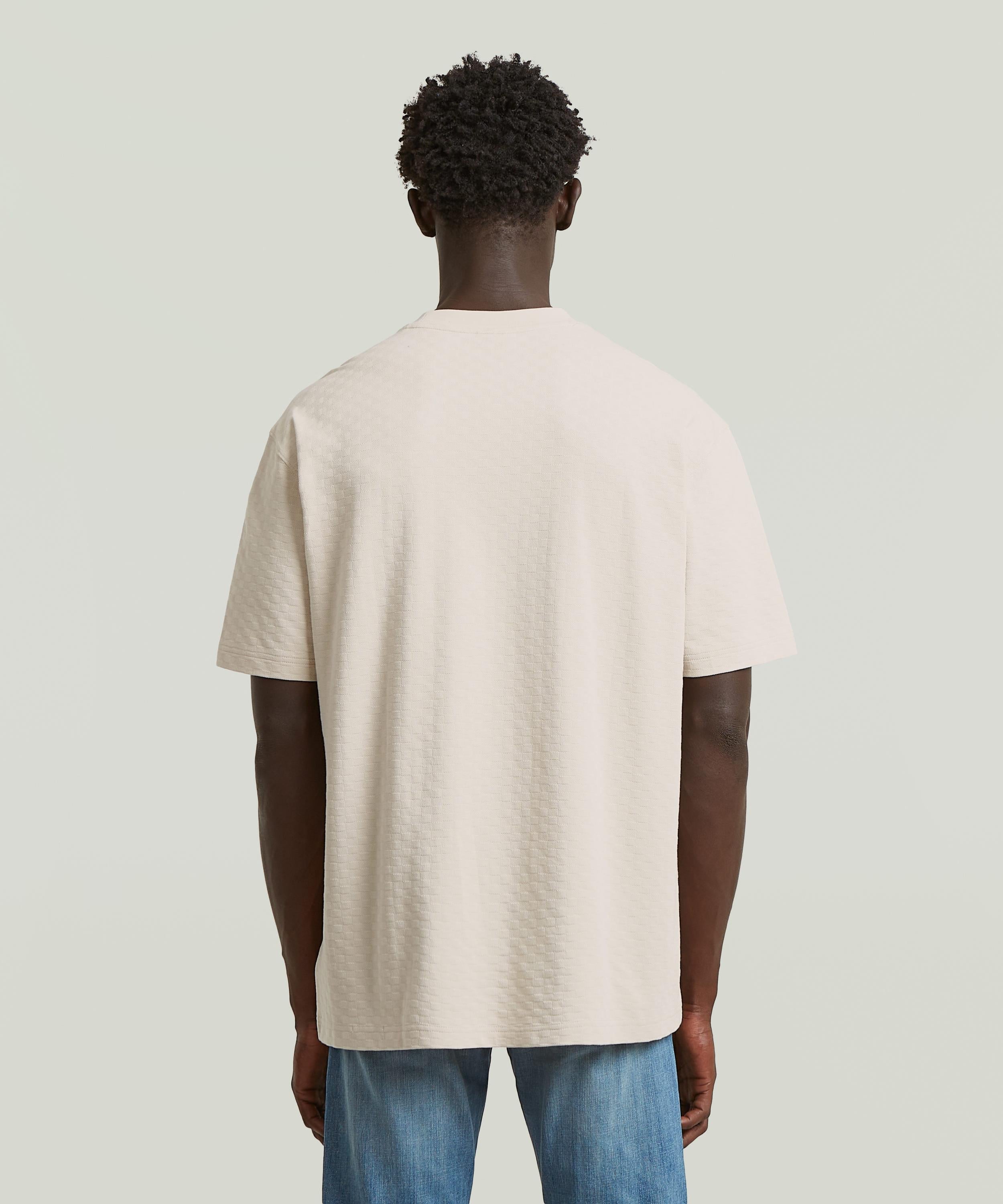 【公式ショップ】Structured Relaxed Base T-Shirt/ワンポイントリラックスオーバーサイズストラクチャーTシャツ ジースターロゥ トップス カットソー・Tシャツ ベージュ