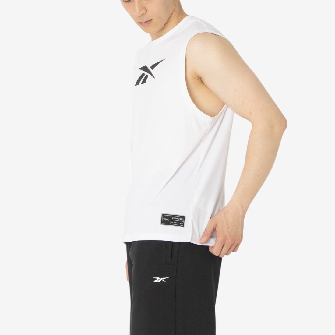 バスケットボール スリーブレス Tシャツ / ID BASKETBALL SLEEVELESS T-SHIRT リーボック トップス カットソー・Tシャツ ホワイト ブラック