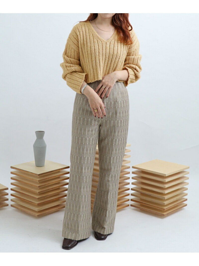 楽天Rakuten Fashion【SALE／50％OFF】SENSE OF PLACE クロップドメランジセーター センス オブ プレイス トップス ニット ベージュ グレー ブラウン