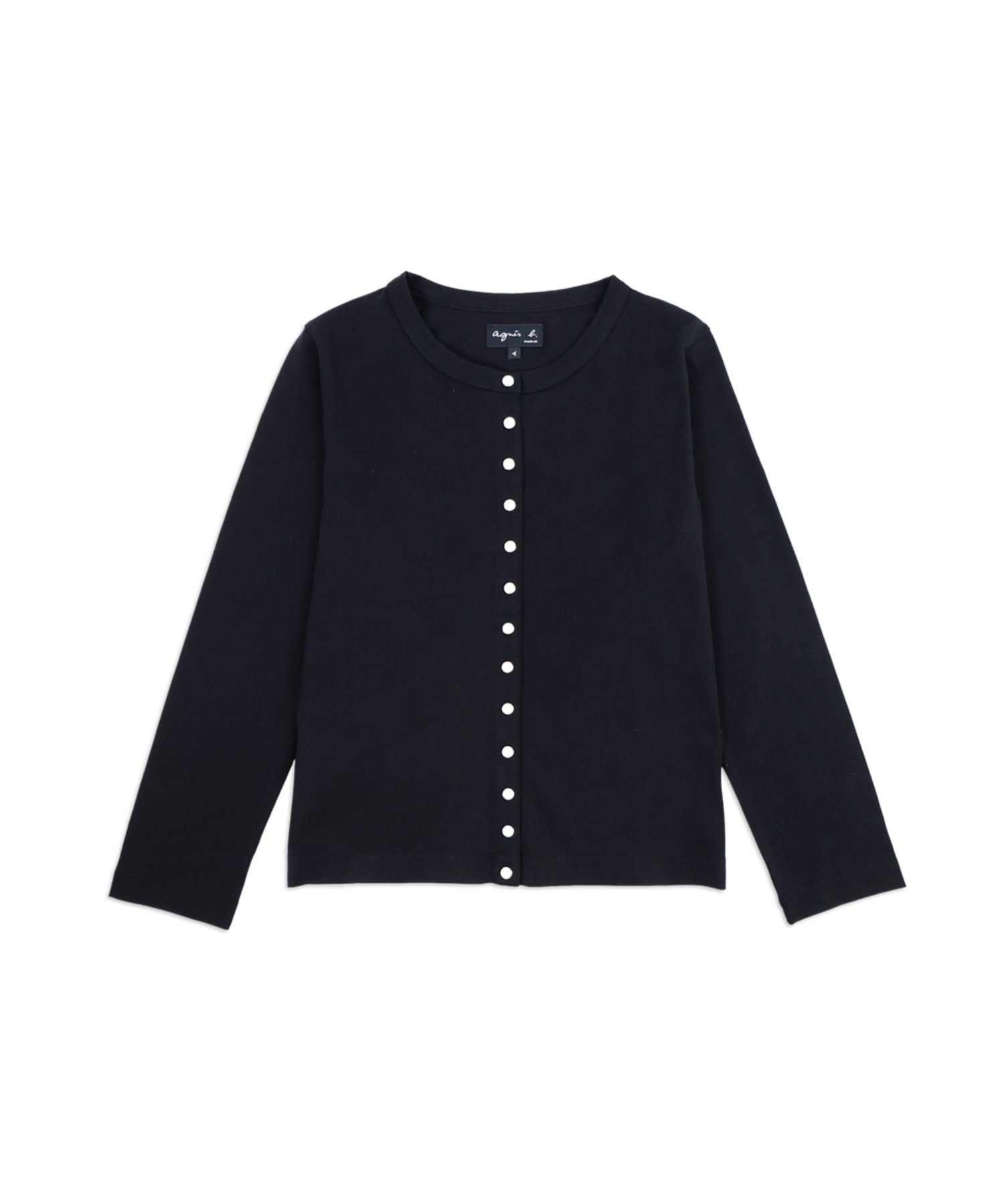 アニエスベー カーディガン レディース agnes b. FEMME J000 CARDIGAN LE PETIT カーティガンプレッション アニエスベー トップス カーディガン ブラック【送料無料】