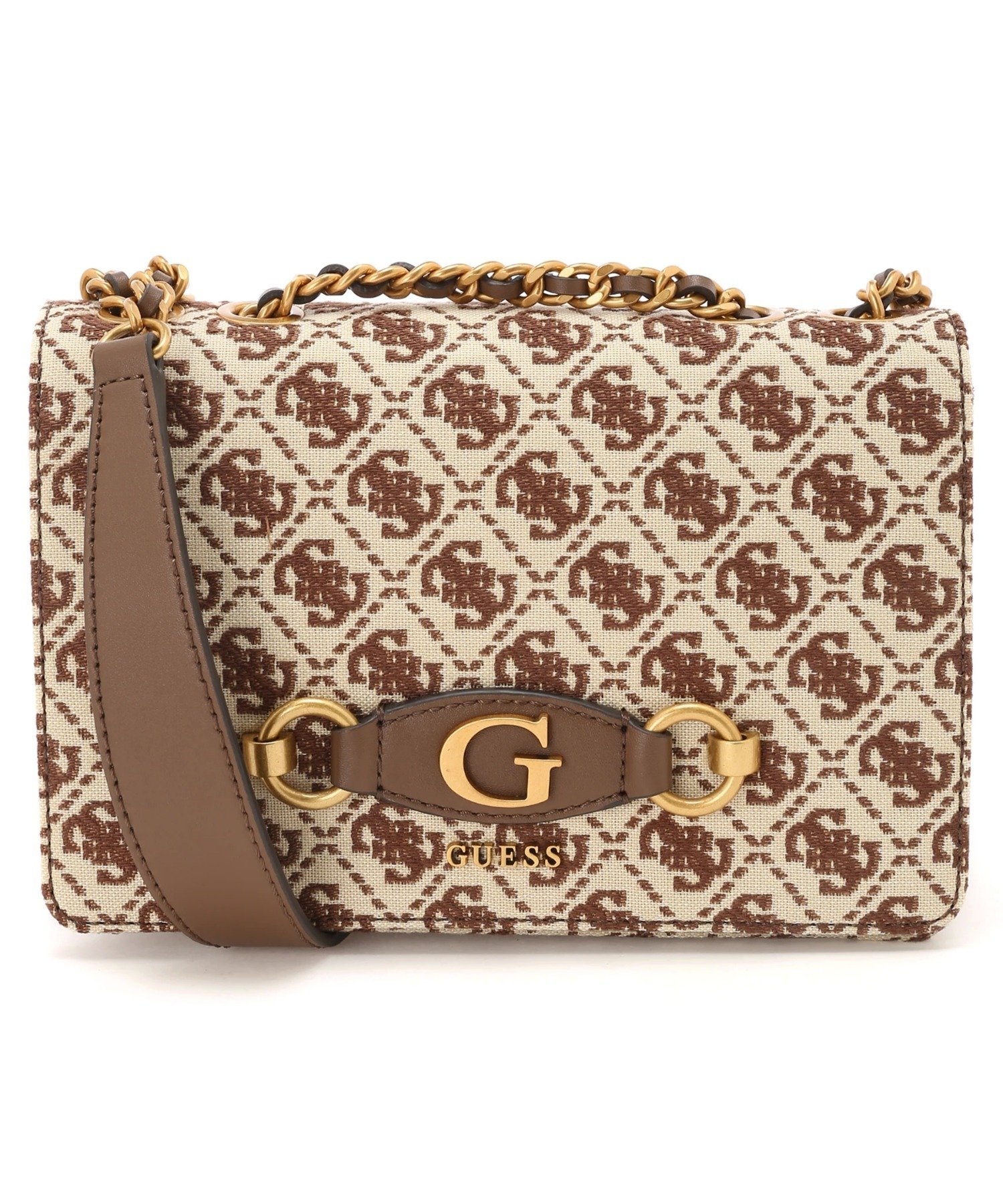 【SALE／50%OFF】GUESS (W)IZZY Crossbody Flap ゲス バッグ ショルダーバッグ ブラウン【送料無料】