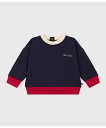 【SALE／20%OFF】PETIT BATEAU バイカラースウェットプルオーバー プチバトー トップス スウェット・トレーナー ホワイト【送料無料】