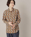 ザ ショップ ティーケー 服 メンズ 【SALE／30%OFF】THE SHOP TK プリントデザインレギュラーカラーシャツ ザ ショップ ティーケー トップス シャツ・ブラウス ブラウン ネイビー ホワイト ピンク【送料無料】