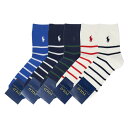 POLO RALPH LAUREN POLO RALPH LAUREN つま先ボーダー ポニー刺繍 ショート丈 ソックス ナイガイ 靴下・レッグウェア 靴下 ホ...