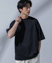 NANO universe Anti Soaked(R)汗染み防止 クルーネックビッグT ナノユニバース トップス カットソー Tシャツ ブラック ホワイト ブルー【送料無料】