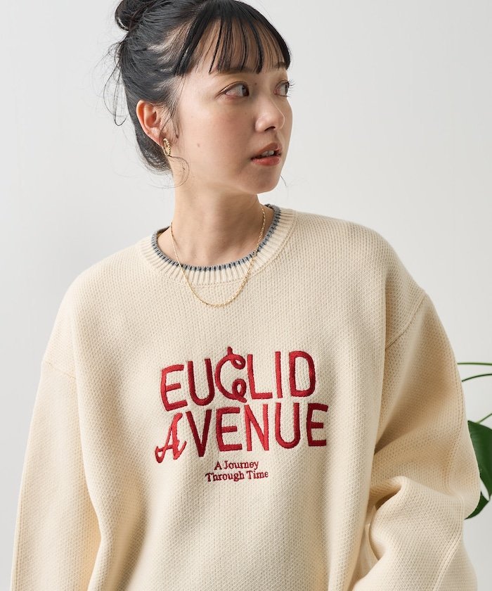 【SALE／40%OFF】FREAK'S STORE 配色ロゴ刺繍ニット 24AW フリークスストア トップス ニット グレー ホワイト【送料無料】のサムネイル