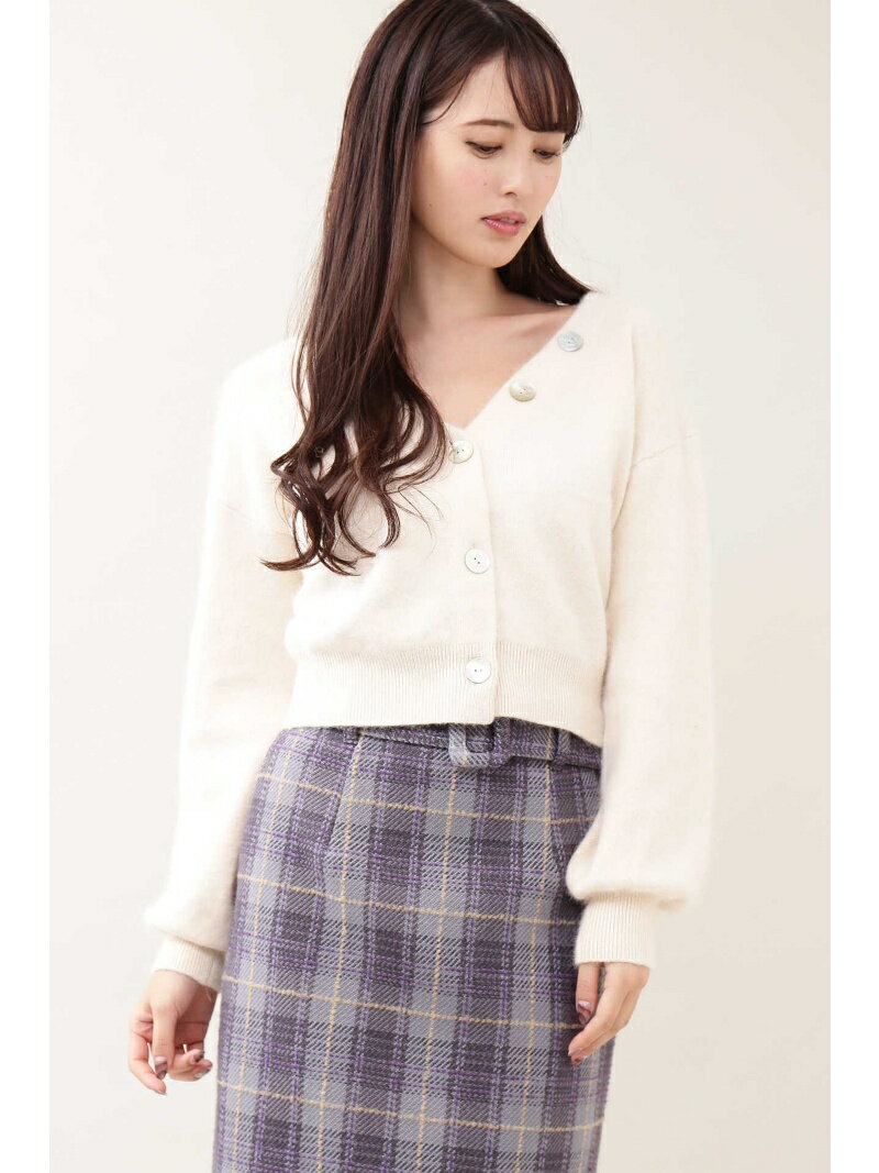 【SALE／50%OFF】JILL by JILL STUART ふわふわカーディガン ジル バイ ジル スチュアート トップス ニット ブラウン レッド ホワイト【送料無料】のサムネイル