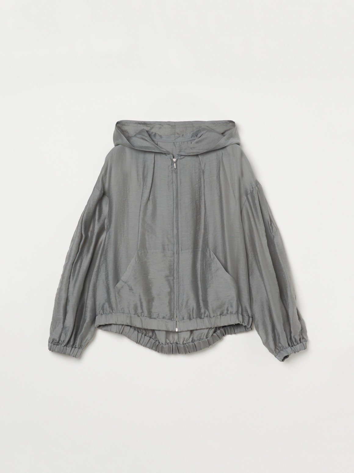 three dots Shiny shirt zip up hoody スリードッツ トップス カットソー・Tシャツ ネイビー ベージュ ブラウン ホワイト