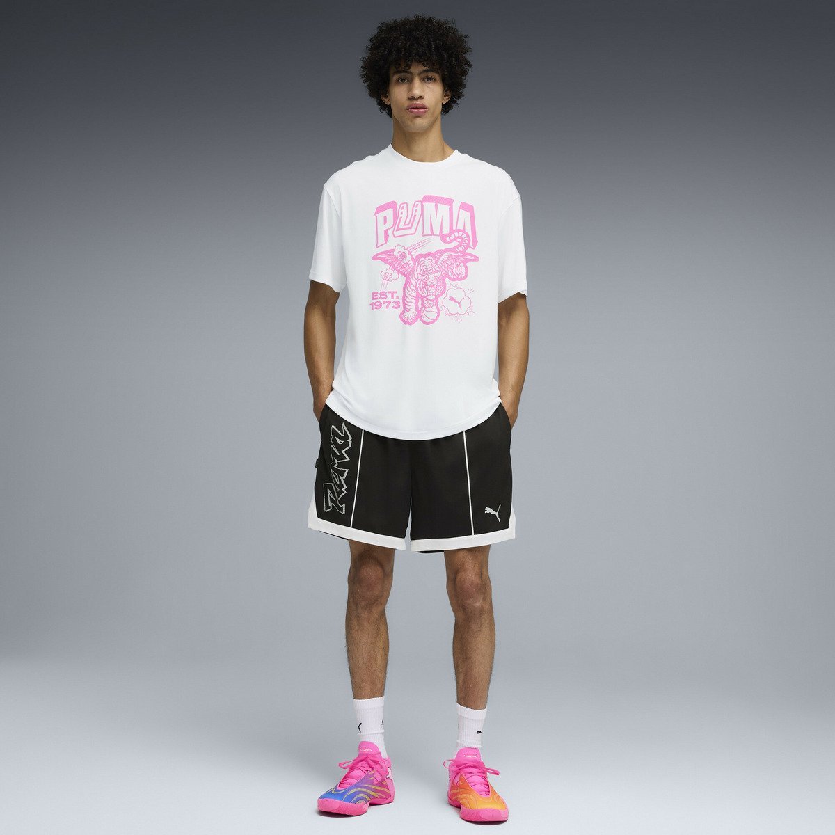 メンズ バスケットボール SHOWTIME PACK フレイグラント ファウル 半袖 Tシャツ 5 Flagrant Foul SS Tee 5 プーマ トップス カットソー・Tシャツ ホワイト