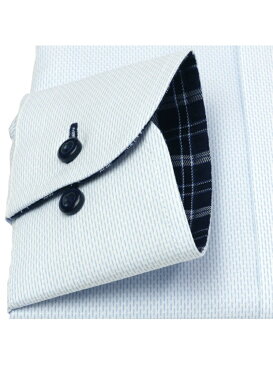 BRICK HOUSE by Tokyo Shirts (M)形態安定ノーアイロン 長袖ワイシャツ ボタンダウン(再生ポリエステル) 袖の長い・大きいサイズ トーキョーシャツ シャツ/ブラウス ワイシャツ ブルー