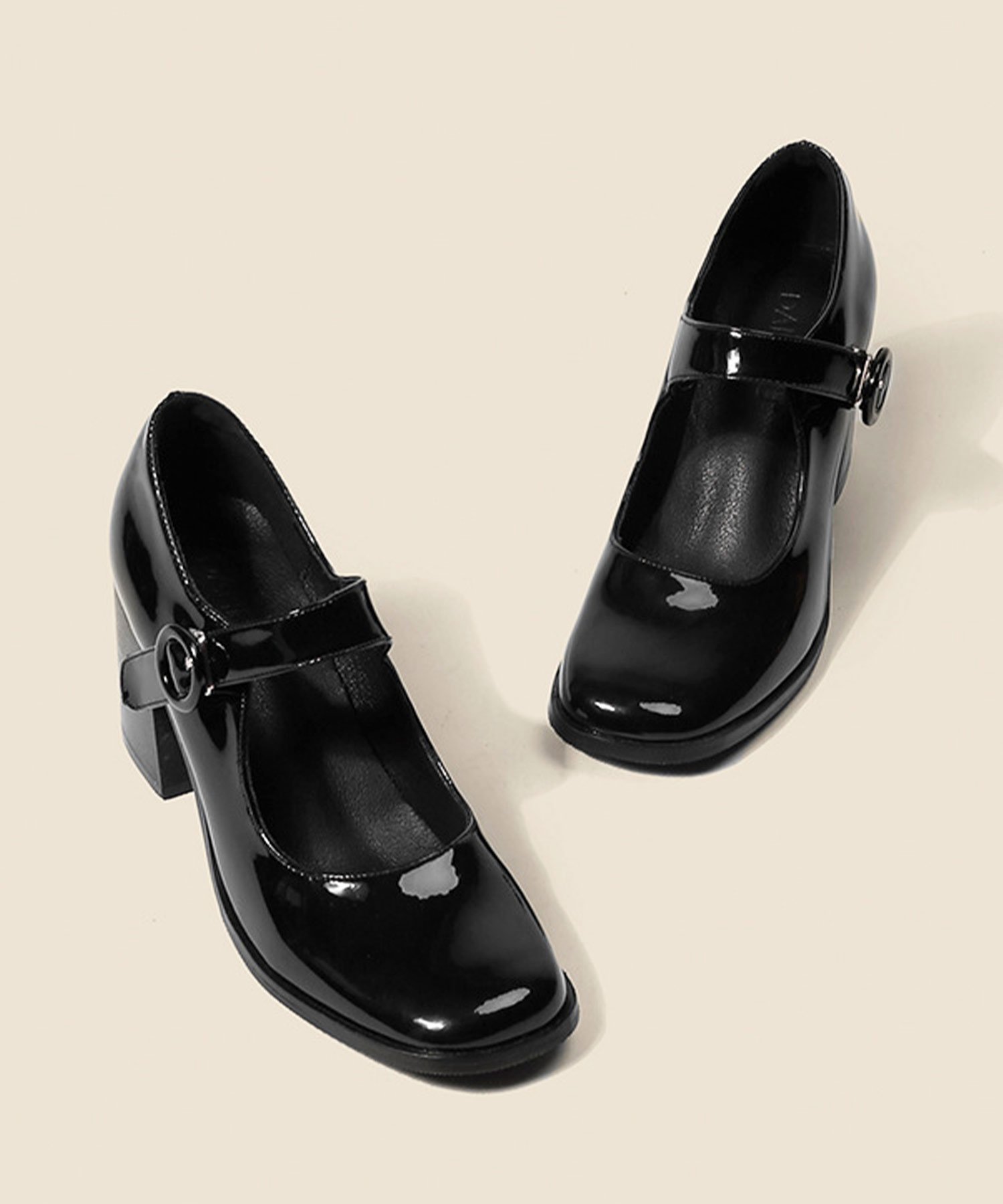 【SALE／41%OFF】Dewlily 【Dewlily】エナメル調ベルトパンプス アミュレット シューズ・靴 パンプス ブラック ブラウン【送料無料】