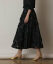 GRACE CONTINENTAL ローズ刺繍フレアスカート グレースコンチネンタル スカート ロング・マキシスカート ホワイト ブラック【送料無料】