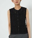 【SALE/20%OFF】CITEN <CITEN>パターンメッシュベスト シテン トップス ベスト・ジレ ブラック ホワイト