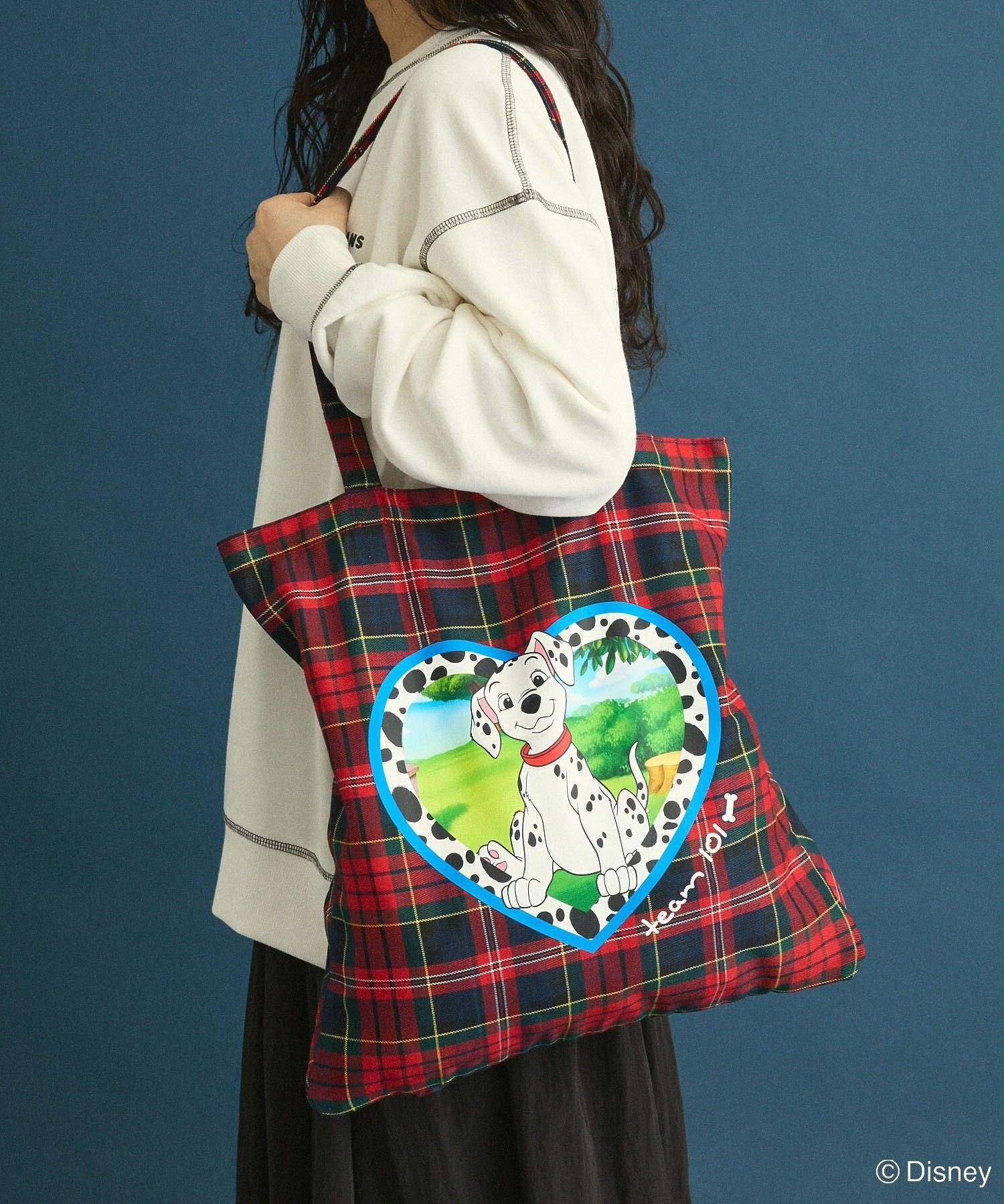 Green Parks 101匹わんちゃん/チェック柄トートバッグ グリーンパークス バッグ トートバッグ レッドのサムネイル