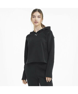 【SALE/50%OFF】PUMA EVOSTRIPE ウィメンズ スウェット フーディー プーマ カットソー スウェット ブラック