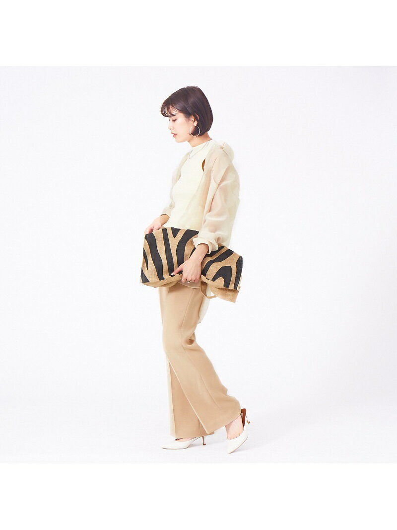 Rouge vif la cle イージーフレアパンツ ルージュ・ヴィフ ラクレ パンツ その他のパンツ ベージュ ブラック