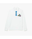 【SALE／30%OFF】LACOSTE コミックグラフィックエンブレム長袖ポロシャツ ラコステ トップス ポロシャツ ホワイト ネイビー レッド【送料無料】