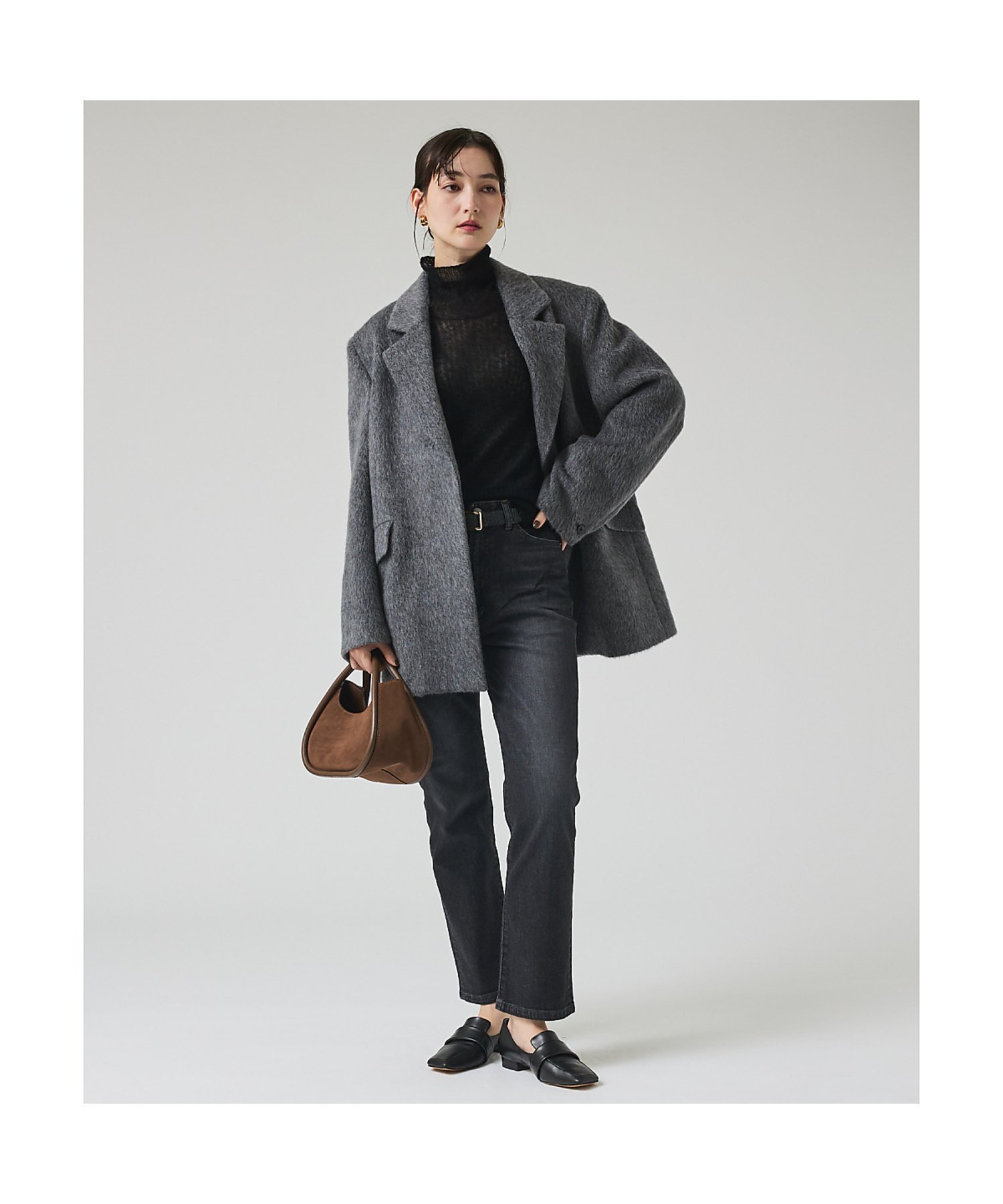 qualite 【e*qualite】ストレートストレッチパンツ カリテ パンツ その他のパンツ ブラック ブルー
