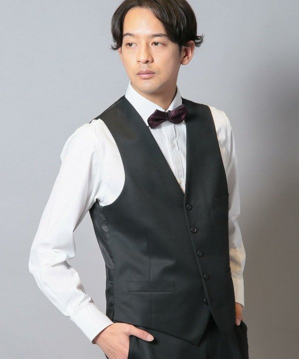【SALE/30%OFF】CROWDED CLOSET ウールポリエステルギャバジンスーツベスト(同素材セットアップあり) メンズ ビギ ジャケット・アウター マウンテンパーカー ブラック【送料無料】