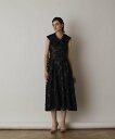 GRACE CONTINENTAL ローズ刺繍ワンピース グレースコンチネンタル ワンピース・ドレス ドレス ブラック ホワイト【送料無料】