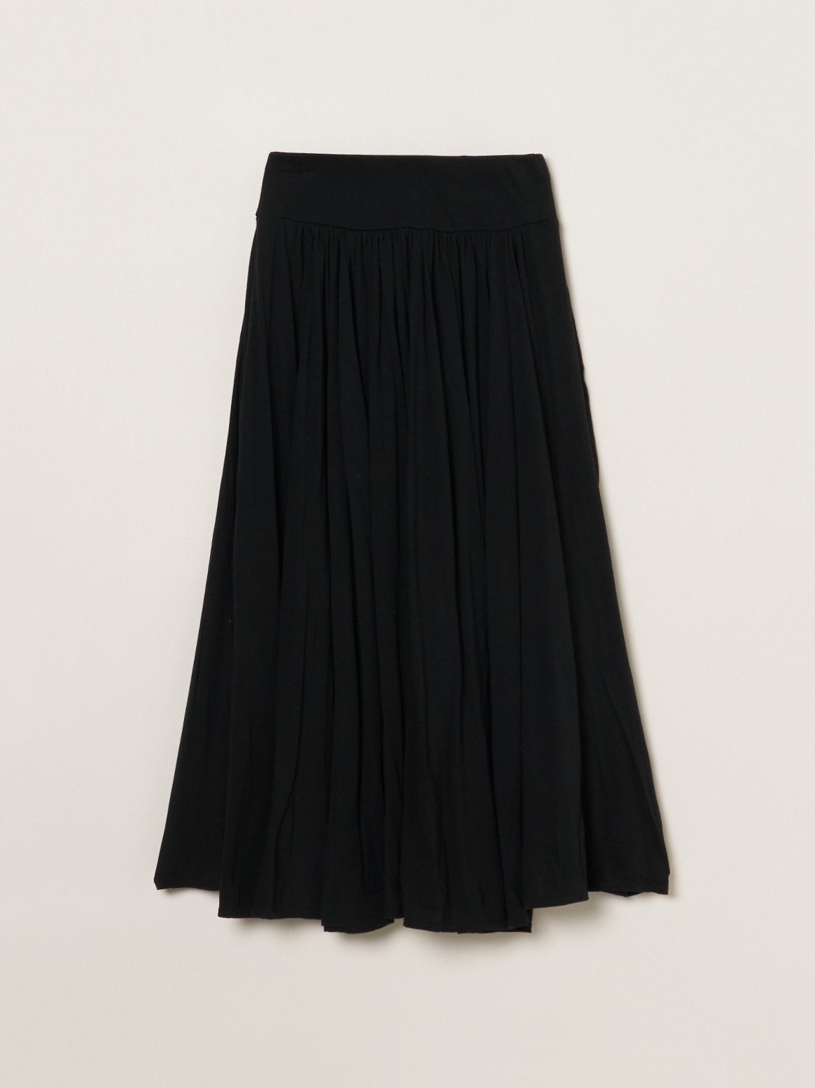 three dots Jersey colette windflair skirt スリードッツ スカート その他のスカート ブラック【送料無料】