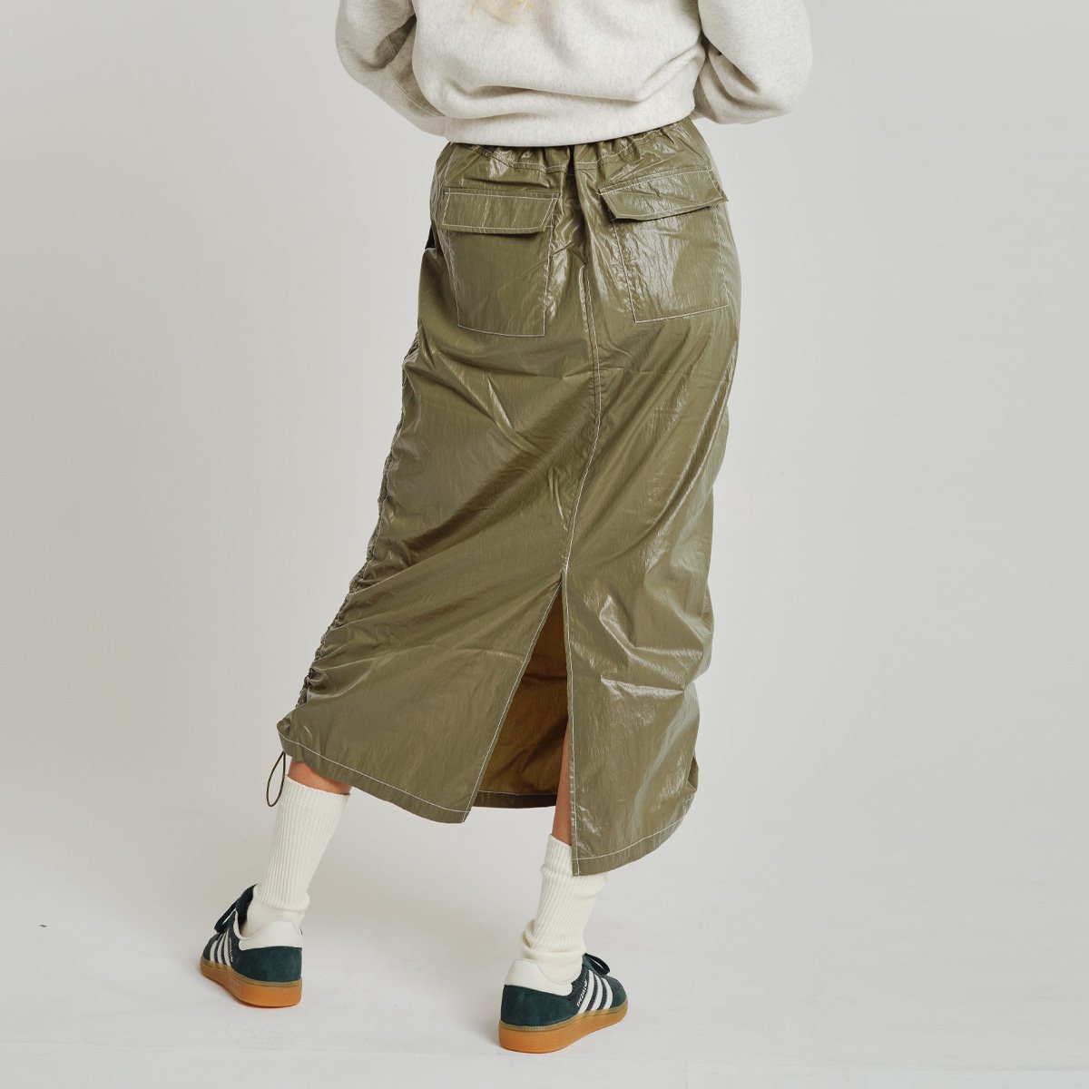 atmos pink atmos pink Drawstring Long Skirt KHAKI アトモス スカート その他のスカート カーキグリーン