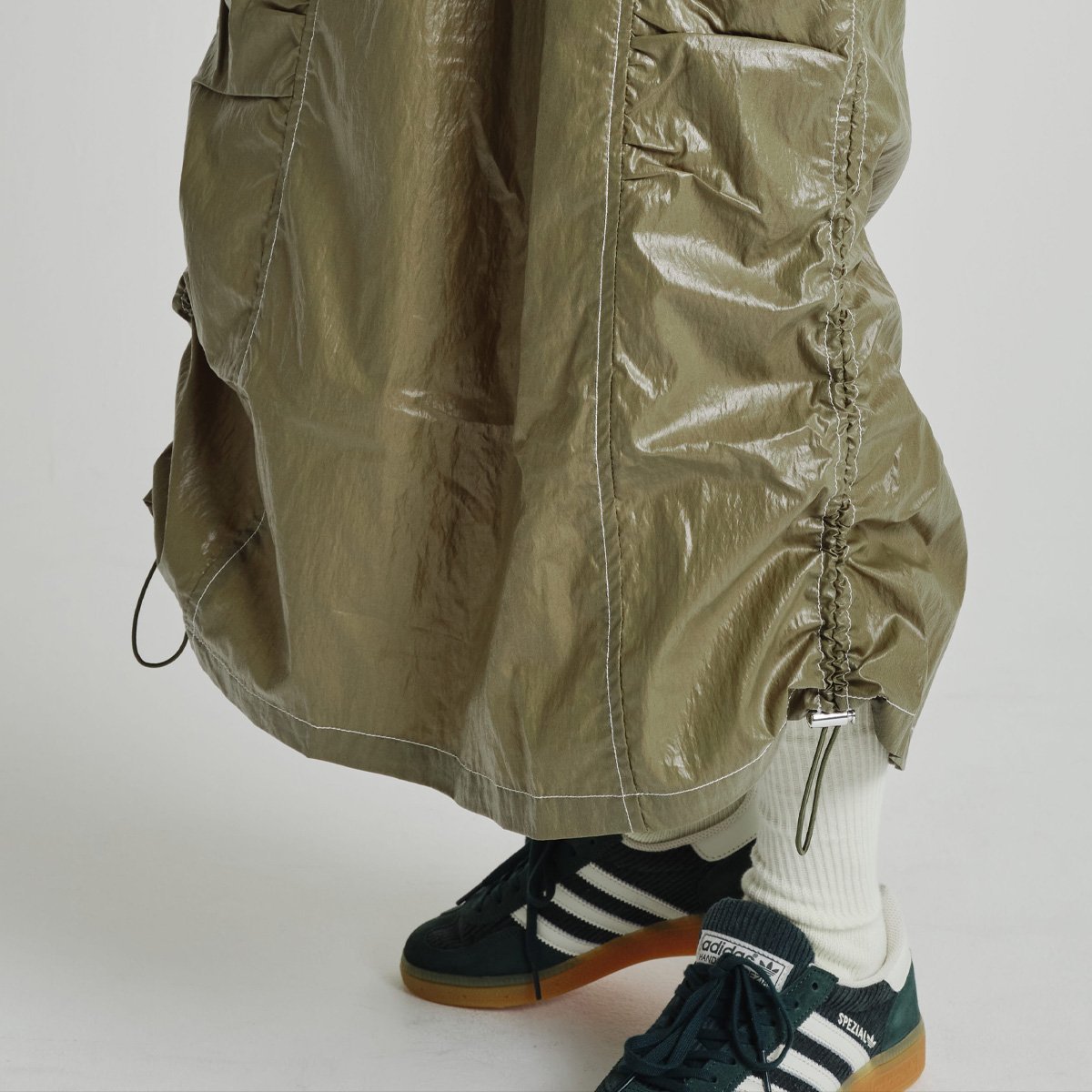 atmos pink atmos pink Drawstring Long Skirt KHAKI アトモス スカート その他のスカート カーキグリーン