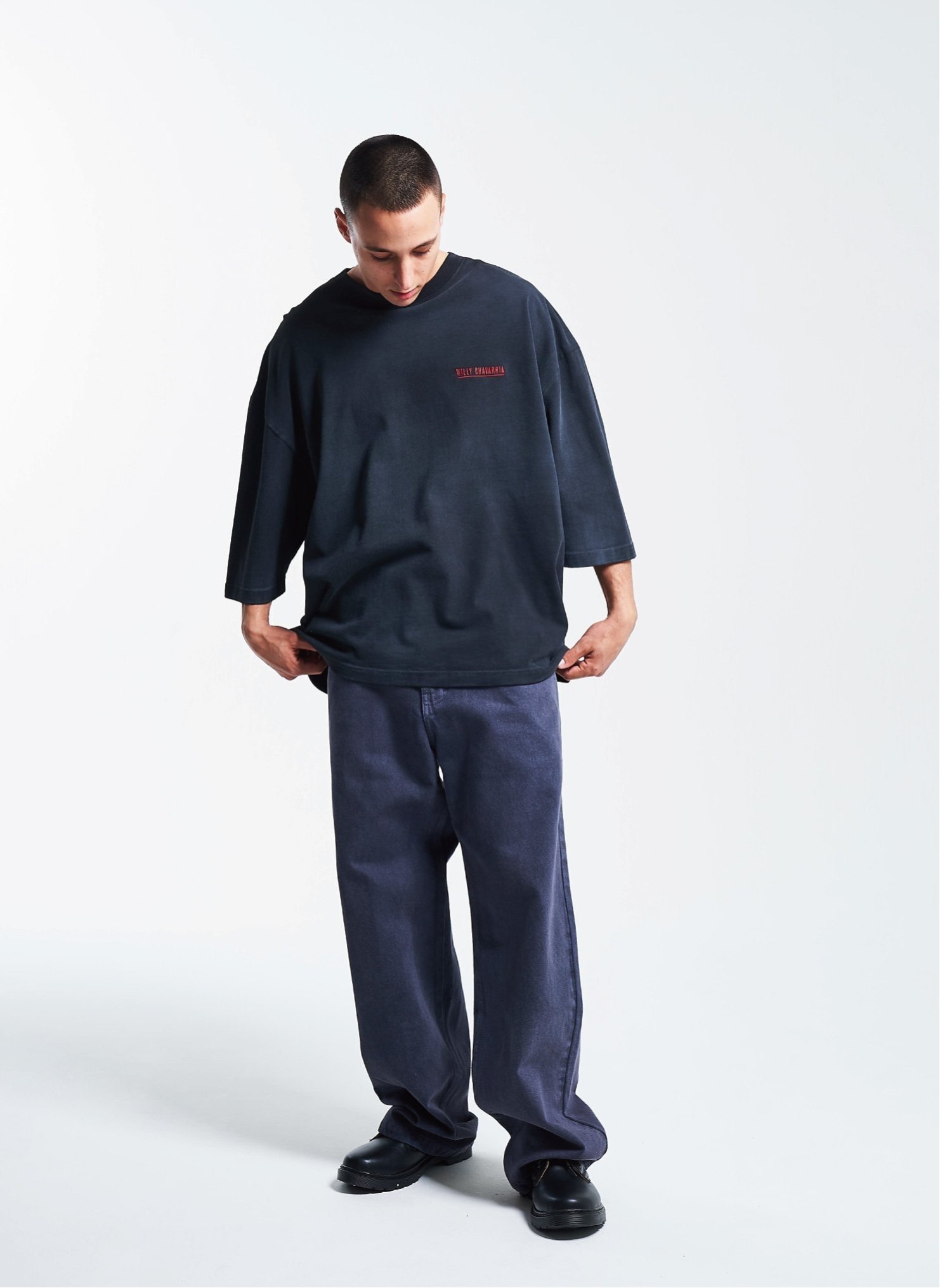 【SALE／30%OFF】WILLY CHAVARRIA STRAIGHT DENIM ウィリーチャバリア パンツ ジーンズ・デニムパンツ ブラック【送料無料】