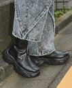 【SALE/25%OFF】WEGO MEN'S 厚底スニーカーソールショートブーツ ウィゴー シューズ・靴 ブーツ ブラック