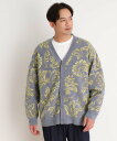 【SALE/28%OFF】THE SHOP TK モールジャカードカーディガン ザ ショップ ティーケー トップス カーディガン ベージュ グレー【送料無料】