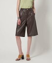 AEWEN MATOPH <AEWEN MATOPH>レザーライク ハーフパンツ ユナイテッドアローズ パンツ その他のパンツ ブラウン ブラック【送料無料】