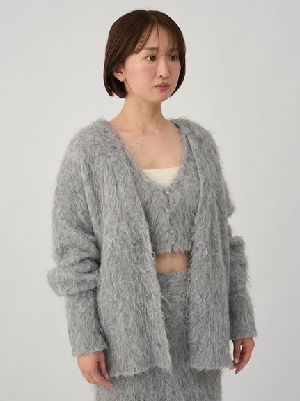 emmi シャギーニットカーディガン エミ トップス カーディガン グレー【送料無料】のサムネイル