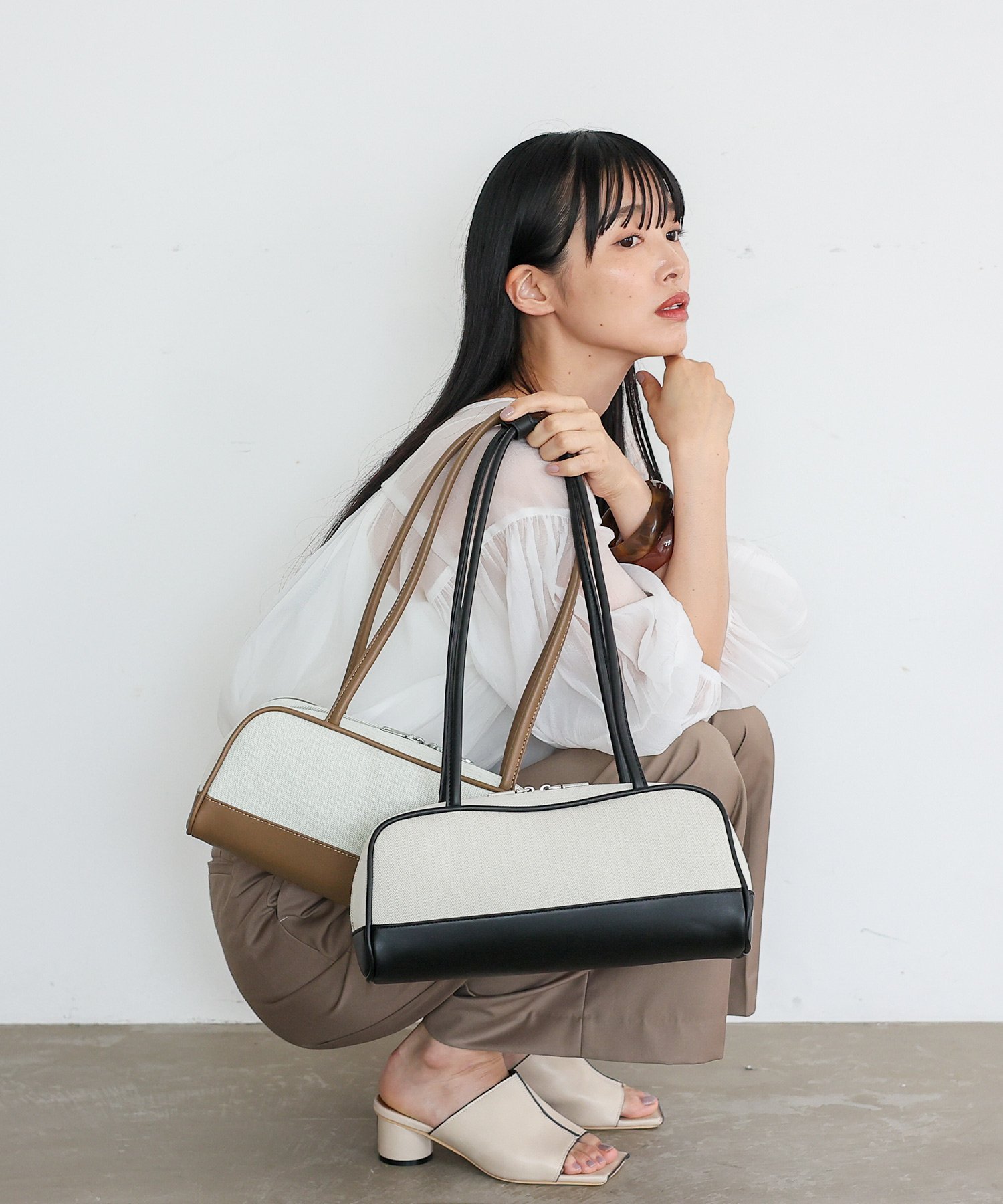 【SALE／40%OFF】Depral ミニボストンバッグ ヴィータフェリーチェ バッグ ボストンバッグ ブラック ブラウン【送料無料】