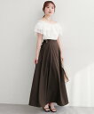 natural couture ハイウエストベルトフレアスカート ナチュラルクチュール スカート その他のスカート ブラウン ベージュ ブラック【送料無料】