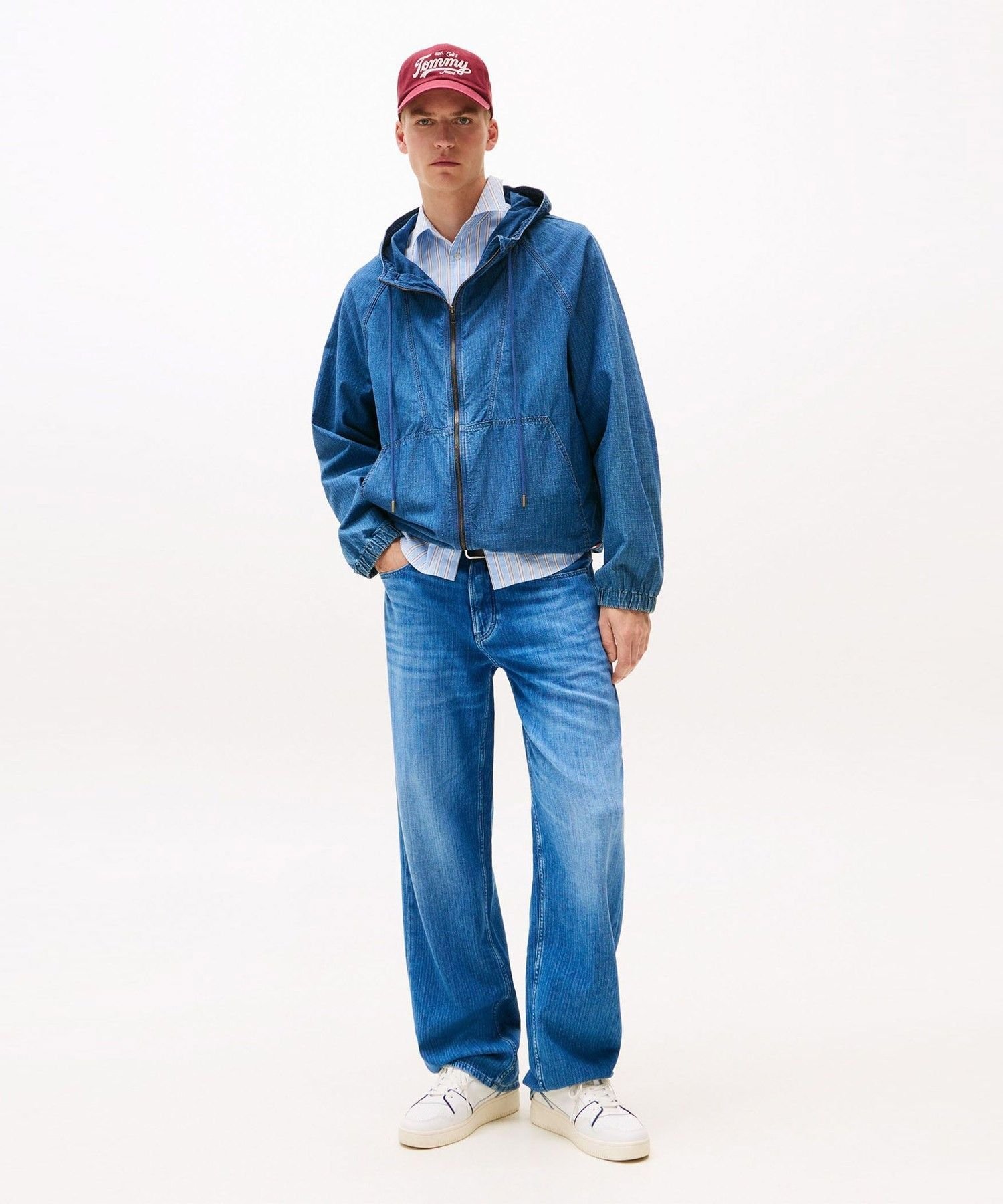 【SALE／20%OFF】TOMMY JEANS ジップアップリップストップジャケット トミーヒルフィガー ジャケット・アウター ブルゾン・ジャンパー ブラック【送料無料】