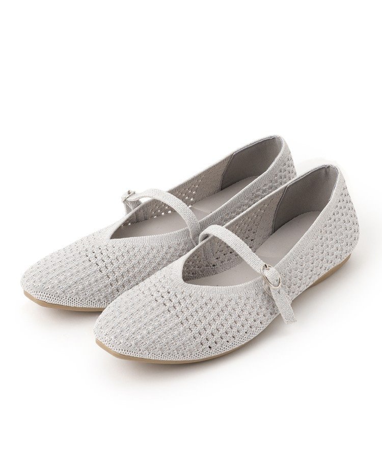 【SALE／9%OFF】grove 【人間工学】洗えるニットメリージェーン グローブ シューズ・靴 その他のシューズ・靴 ブラック シルバー【送料無料】