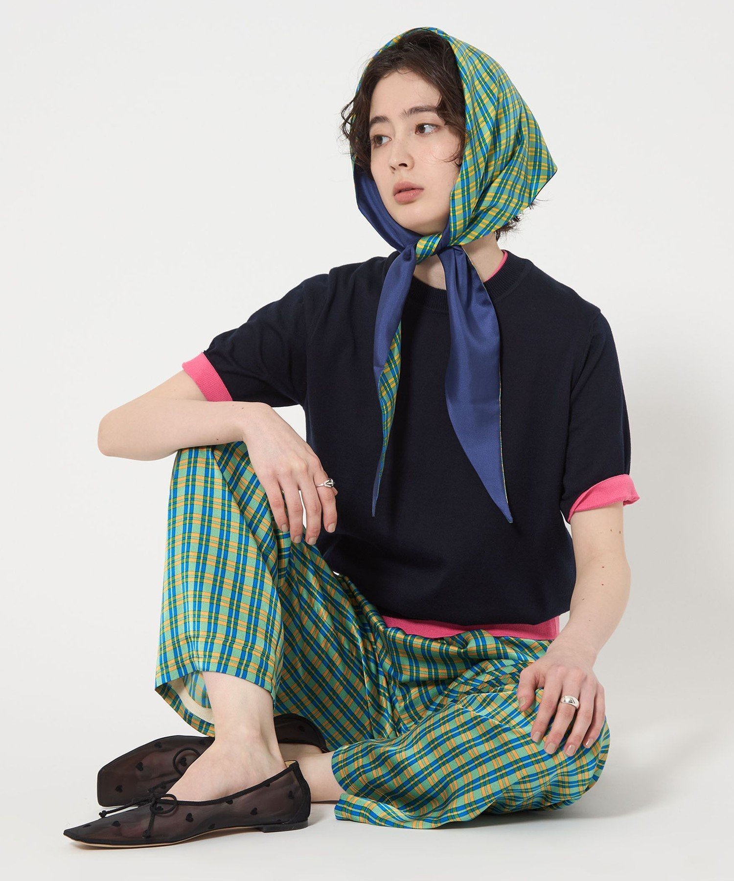 【SALE／50%OFF】UNITED ARROWS 【別注】＜manipuri＞リバーシブル スカーフ-united LOVE project 2025 ユナイテッドアローズ アウトレット ファッション雑貨 スカーフ・バンダナ【送料無料】