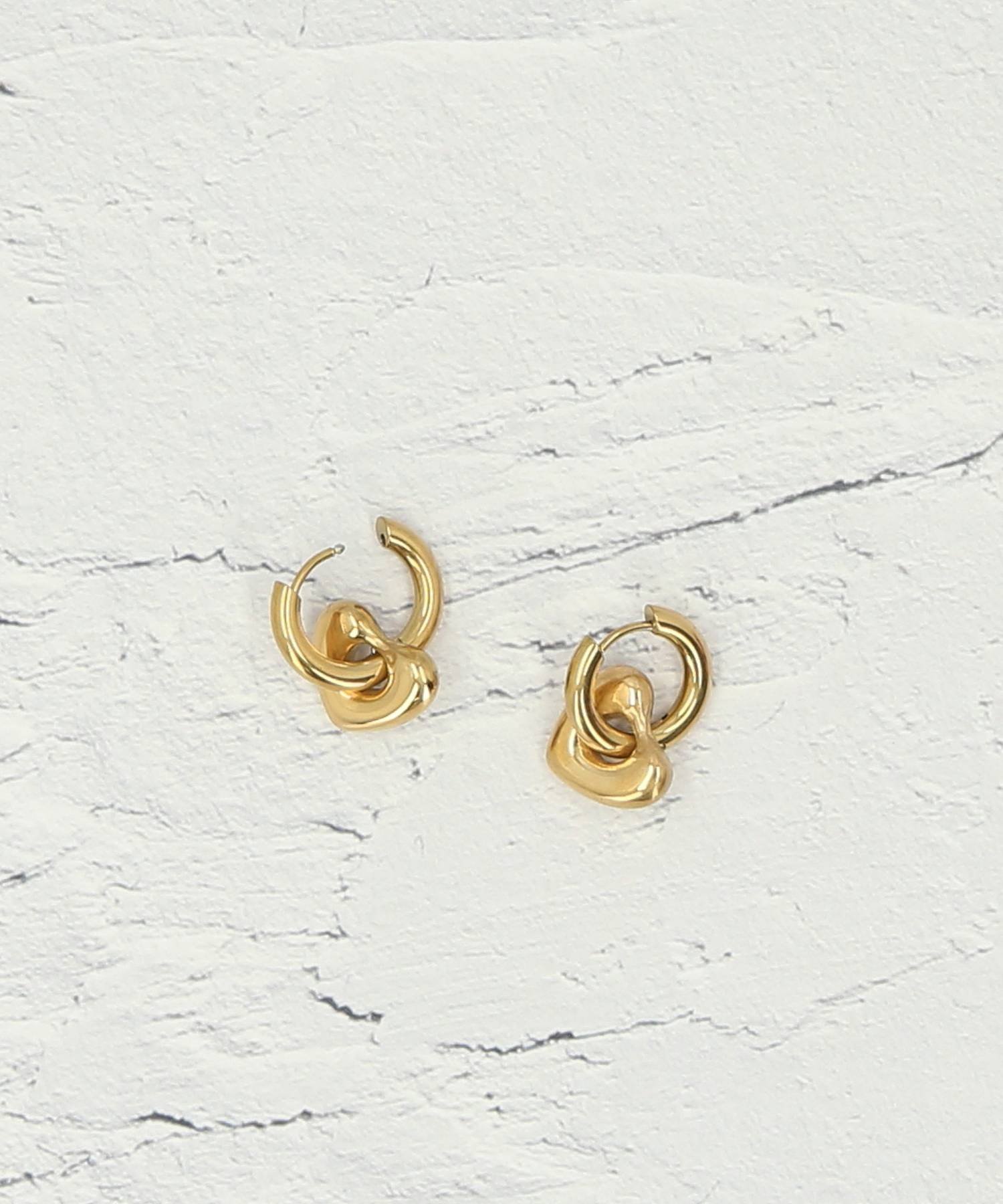 BACKYARD FAMILY 2wayニュアンスハートピアス ローラ アクセサリー・腕時計 ピアス シルバー ゴールド