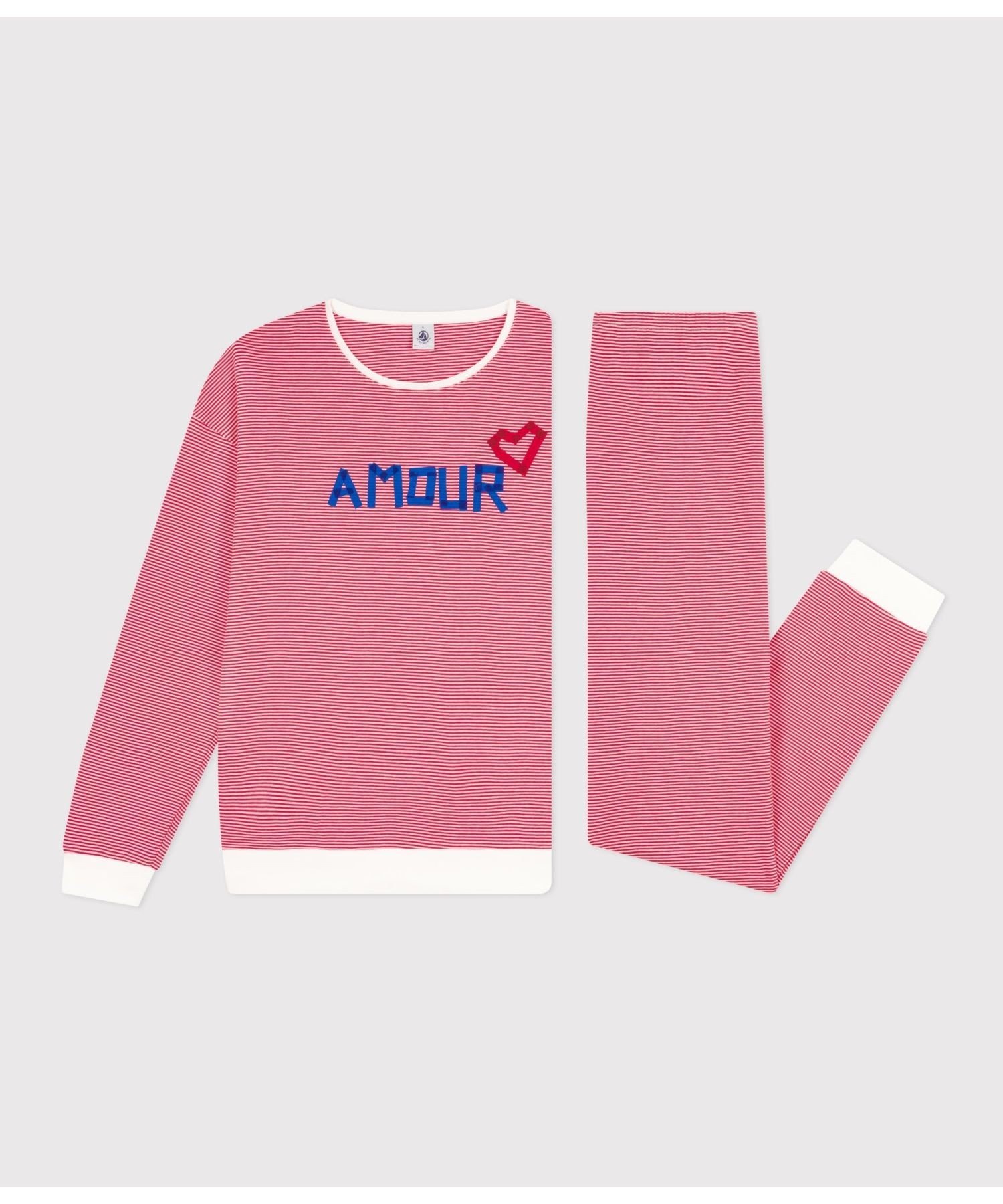 【SALE／20%OFF】PETIT BATEAU ミラレプリントパジャマ プチバトー インナー・ルームウェア パジャマ ホワイト【送料無料】