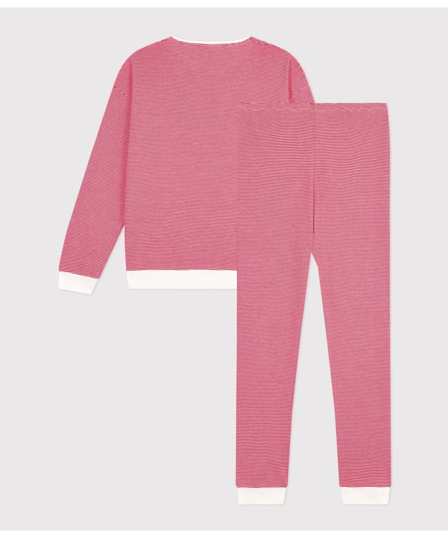 【SALE／20%OFF】PETIT BATEAU ミラレプリントパジャマ プチバトー インナー・ルームウェア パジャマ ホワイト【送料無料】