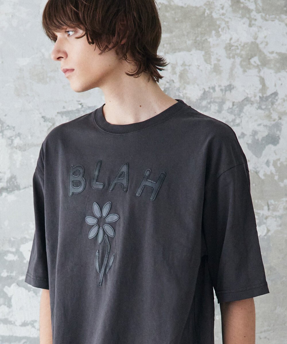rehacer rehacer:Flower Patch Fade CS レアセル トップス カットソー・Tシャツ ブラック ベージュ ネイビー【送料無料】