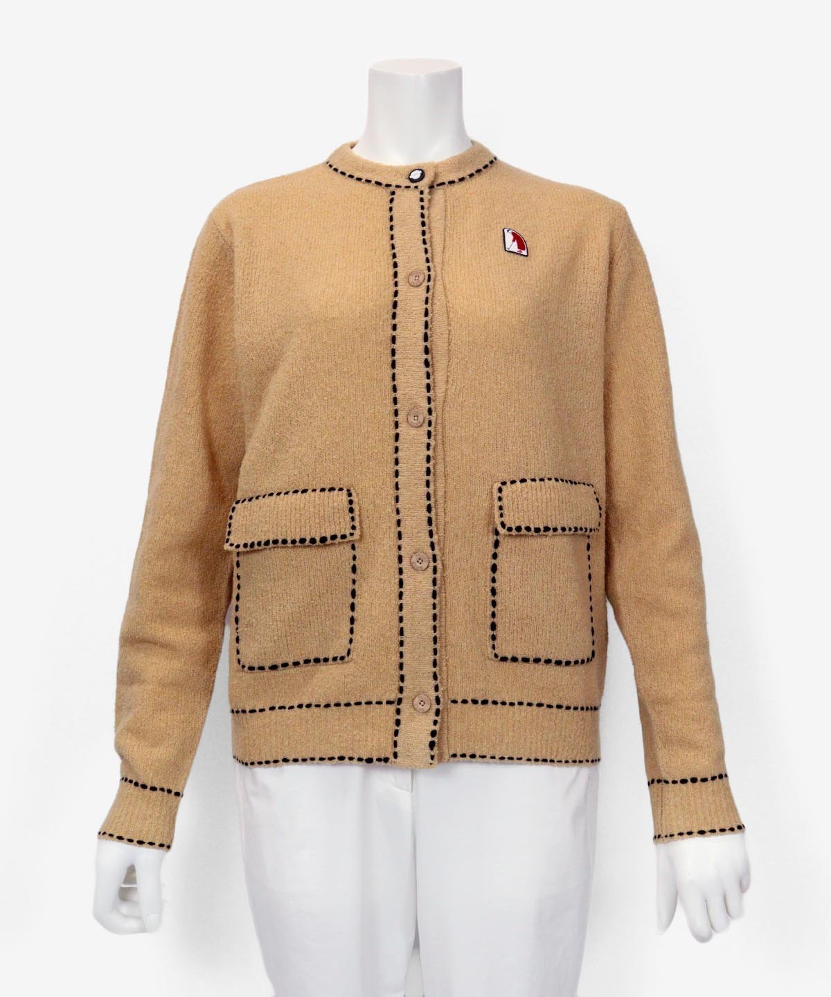 【SALE／40%OFF】Picone Club ウール混ブークレカーディガン ピッコーネクラブ トップス カーディガン ベージュ ピンク ホワイト ブラック【送料無料】