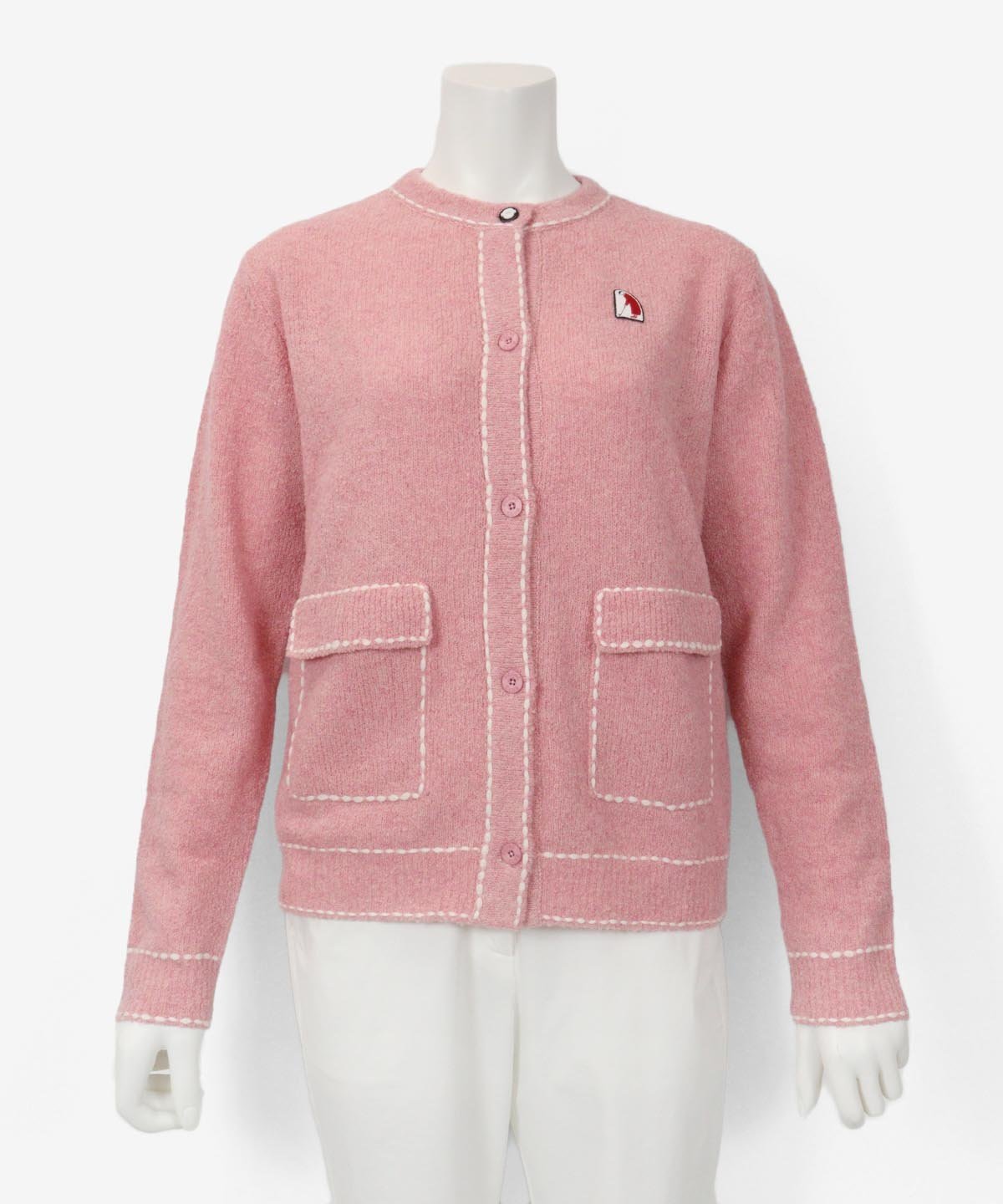 【SALE／40%OFF】Picone Club ウール混ブークレカーディガン ピッコーネクラブ トップス カーディガン ベージュ ピンク ホワイト ブラック【送料無料】