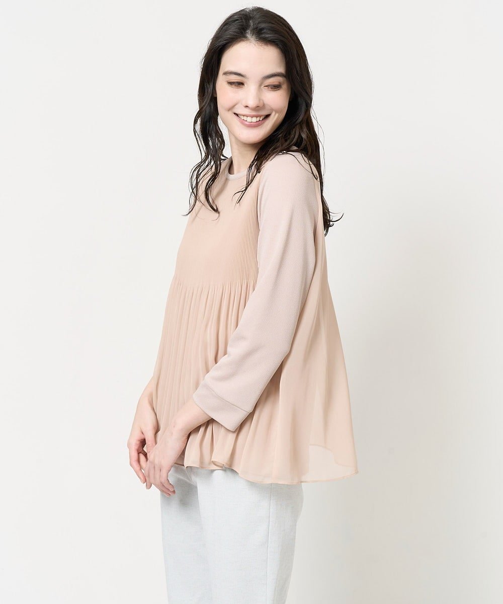 【SALE／50%OFF】CHRISTIAN AUJARD（小さいサイズ） プリーツデザインカットソー メゾンドゥサンク トップス カットソー・Tシャツ ピンク【送料無料】