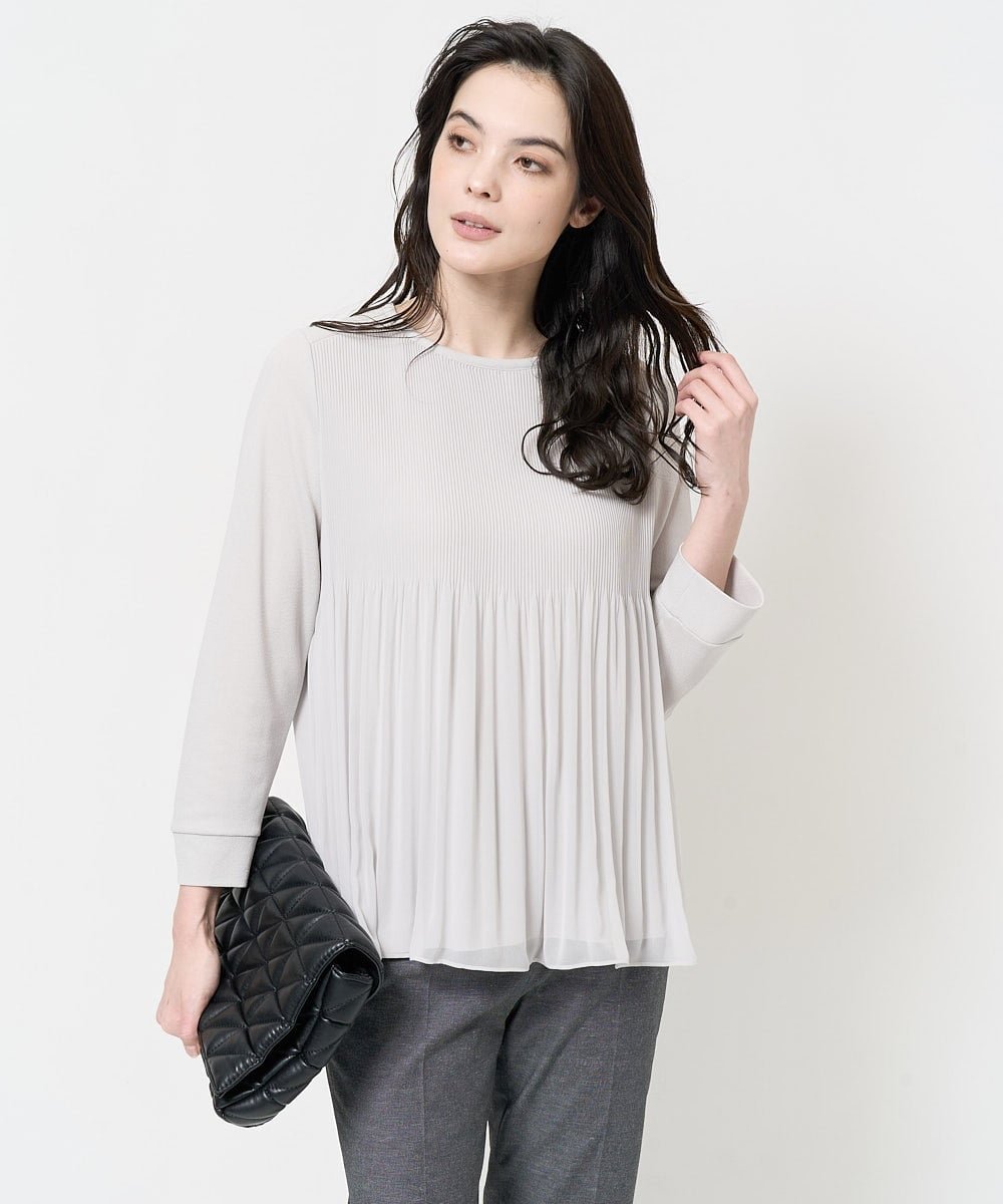 【SALE／50%OFF】CHRISTIAN AUJARD（小さいサイズ） プリーツデザインカットソー メゾンドゥサンク トップス カットソー・Tシャツ ピンク【送料無料】