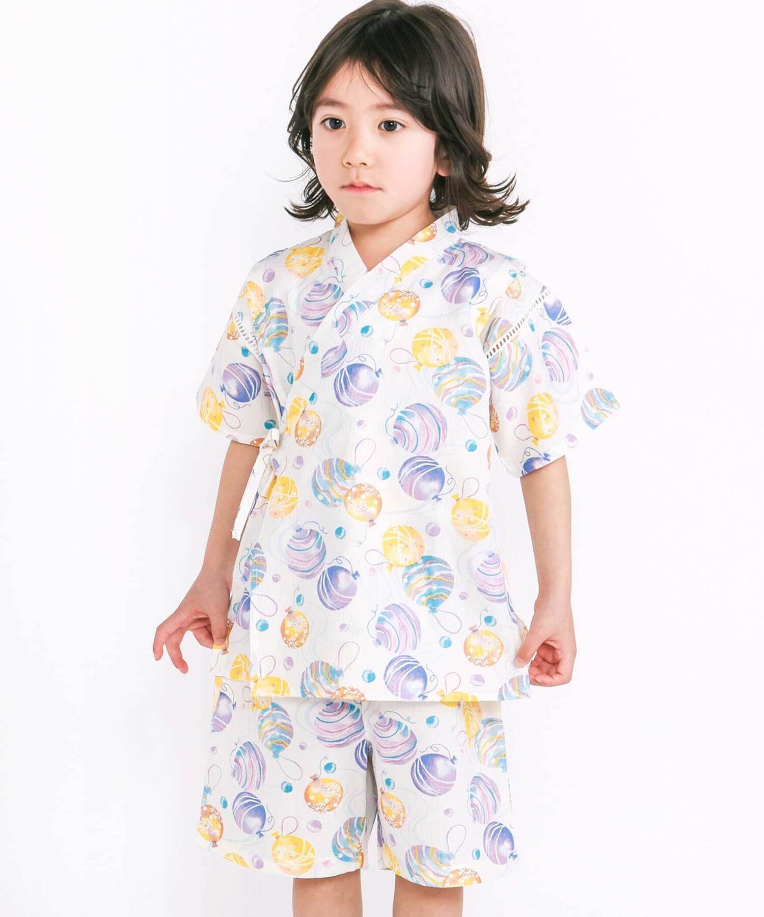 【SALE／20%OFF】SLAP SLIP 【お揃い】モチーフ総柄甚平(80~130cm) ベベ オンライ...