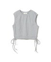 【SALE/40%OFF】BEAMS HEART WOMEN サイドリボン ノースリーブ スウェット ビームス ハート トップス カットソー・Tシャツ オレンジ グレー