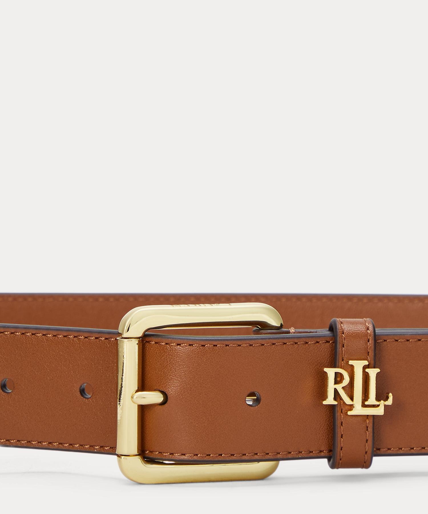 LAUREN RALPH LAUREN ロゴキーパー レザー ベルト ラルフローレン ファッション雑貨 ベルト ブラウン【送料無料】